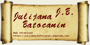 Julijana Batoćanin vizit kartica